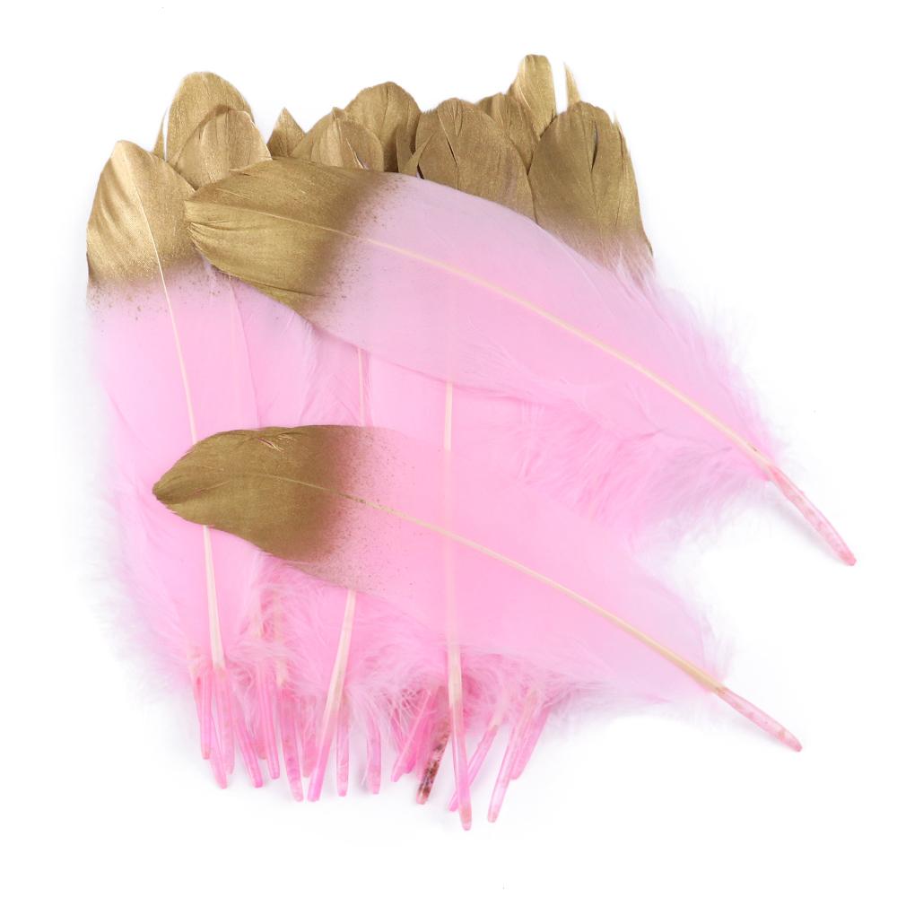 10/50pcs Gold White Goose Feathers Dyed Colorful Natural Gooset Plumes 15-20CM Costume Party Decor Feathers for Craft