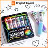 Xiaomi 1/6 Pack Multicolor Pens, 10-60 Colors,10-in-1 Colored Ballpoint Pen,0.8mm Writing,Retractable Ballpoint Pens Office Accessories