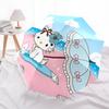 1pc Hello Kitty Automatic Opening/Closing Umbrella - Portable Three-Fold Design with 8-Bone Iron Frame - Outdoor - Ideal Gift for Fans, Travelers, Eve