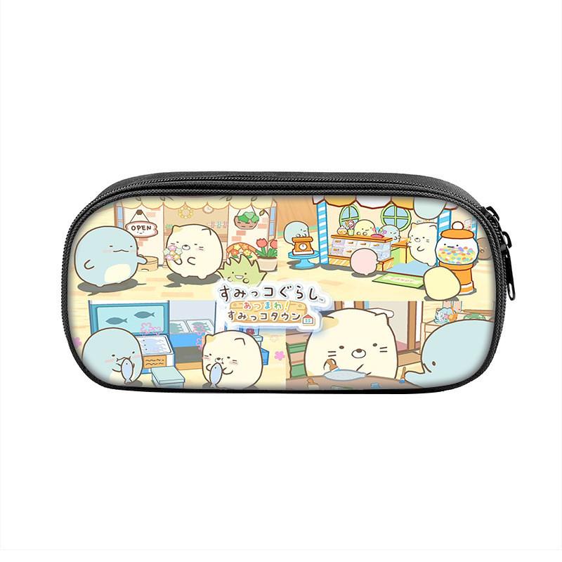 Sumikkogurashi Character Pencil Case With Large Capacity Nylon Storage Bag For Students