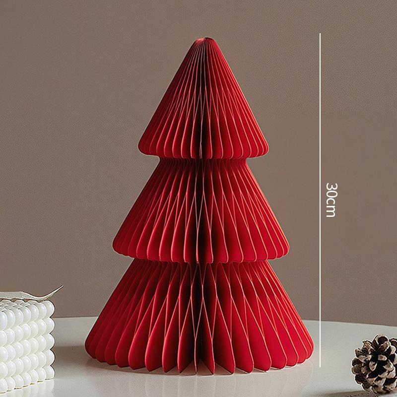 Papierowa Choinka Plaster Miodu 3D Święty Mikołaj Kula Plaster Miodu Dekoracja Stołu Ozdoby na Biurko Dekoracje na Przyjęcie Bożonarodzeniowe