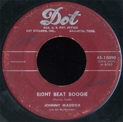 7inch Record JOHNNY MADDOX & THE RHYTHMASTERS - Eight Beat Boogie / Learning 4515090 Dot Records 1953 US Jazz Used