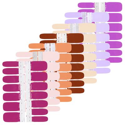 Koreanischer Nagellack-Film Vollflächiger Nagelkunst-Aufkleber 14-Finger Einfarbig UV-Nagelaufkleber Nagelkunst-Aufkleber