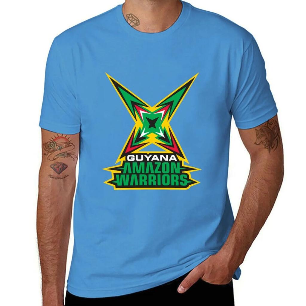 Guyana Amazon Warriors T-Shirt Blacks Blanks Anime T Shirts Cute Tops Shirts Graphic Tee Men