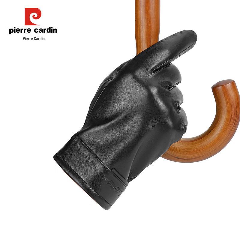 Pánské podzimní/zimní teplé kožené rukavice Pierre Cardin s dotykovou obrazovkou