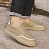 Fashion Breathable Men's Cloth Shoes Lightweight Summer Outdoor Non Slip Casual Flats Vintage Fashion Slip On Comfortable Canvas Shoes