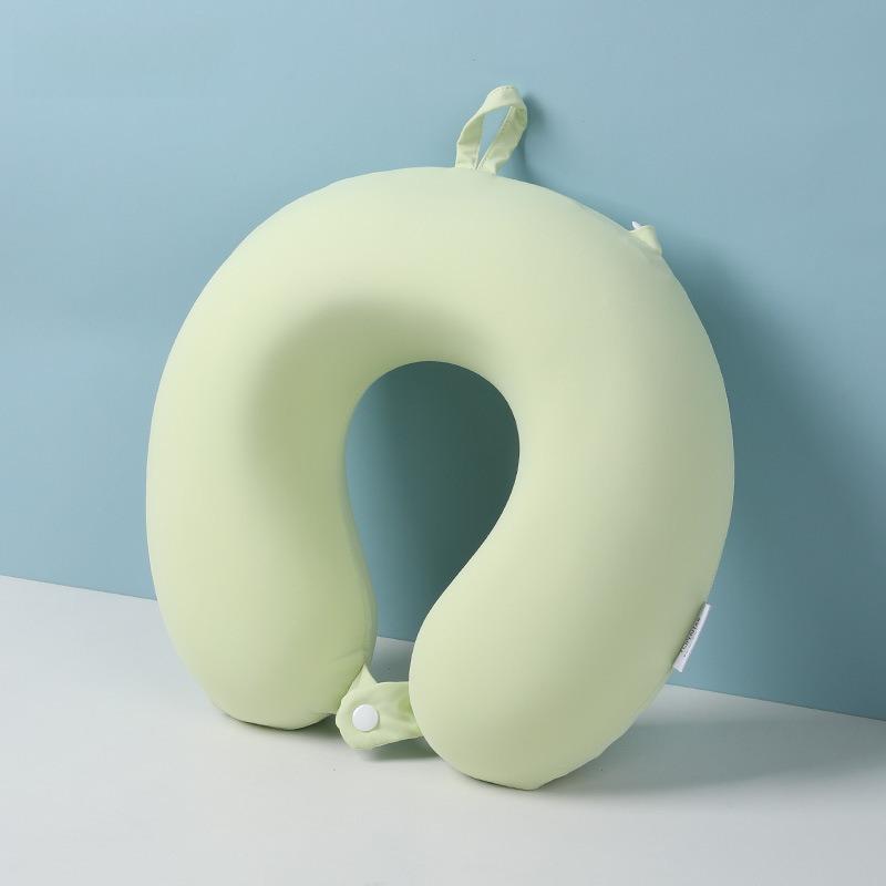 Cooling U-shaped pillow, memory foam airplane pillow, portable and storable travel neck pillow, office nap neck support pillow