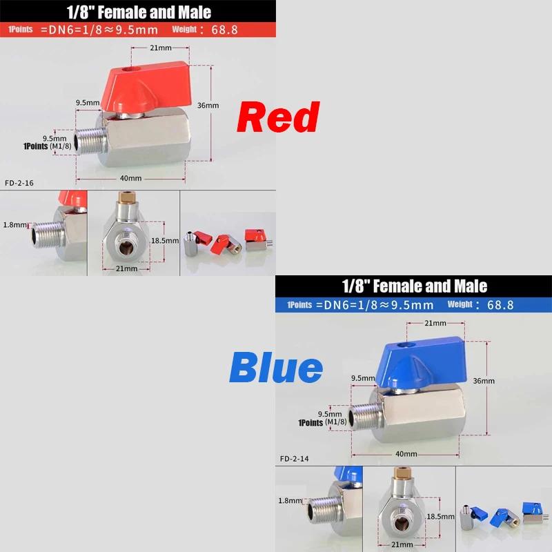 1PCS Brass Mini Ball Valve 1/8" 1/4" 3/8" 1/2" Male-Male/Female-Male/Female-Female Air Compressor Water Gas Oil Shut Off Valve