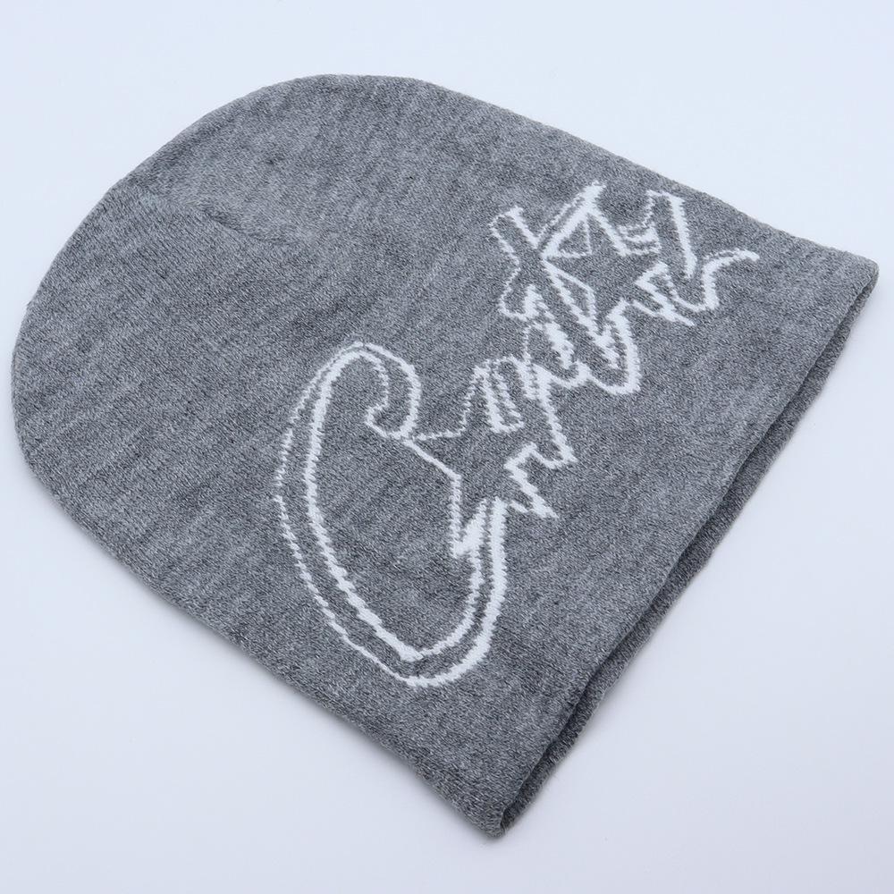Versatile Street Fashion Hip Hop Knit Beanie - Trendy Jacquard Hat for Warmth and Style