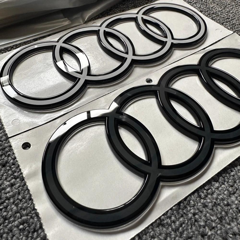 1 ks 4kroužkový Akrylový 202mm Znak personalizovaný originální tovární Samolepka Znak kufru auta Samolepky Pro Audi A3 A4 A8 Q2 Q3 Q5 Q8 S4 S6