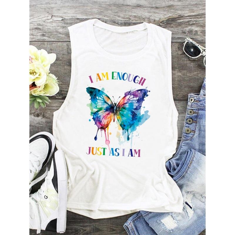 

Женская футболка-топ без рукавов с принтом XXXXL белый