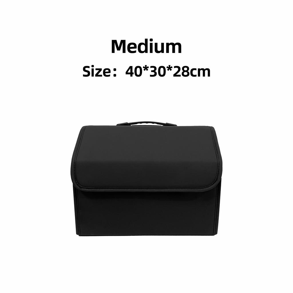 Faltbare Auto-Kofferraum-Aufbewahrungs-Organizer-Box Tragbare PU-Leder Auto-Aufbewahrungsbox mit Deckel Auto-Aufbewahrungstasche Fahrzeug-Kofferraum-Organizer