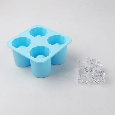 Silicone Ice Cup Mold 4-Hole Whiskey Bar Ice Maker
