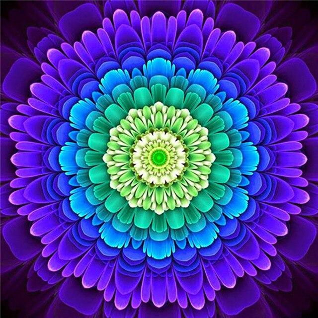 Pătrat complet rotund rășină peisaj pictură cu diamant flori mandala bricolaj diamant broderie imagine strasuri artizanat cadou de artă