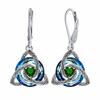 1 Pair 12 Birthstone Option Celtic Knot Earrings Stainless Steel Pendant Earrings  Daily Wear