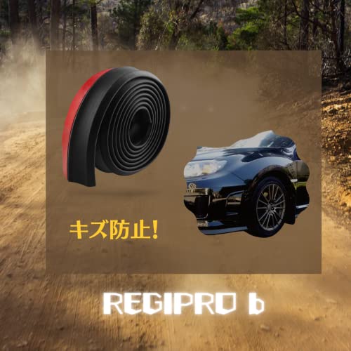 RegiProb Universal Lippe Spoiler 2.5m Gummi Auto Aufwertung Kratzschutz Flexibles Unteres Formteil (Schwarz x 1 Rolle)