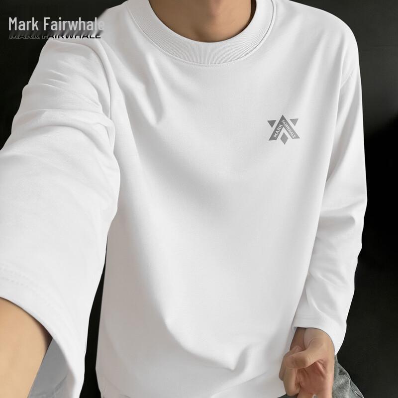 Mark Fairwhale Men's Pure Cotton Long Sleeve Crewneck T-Shirt