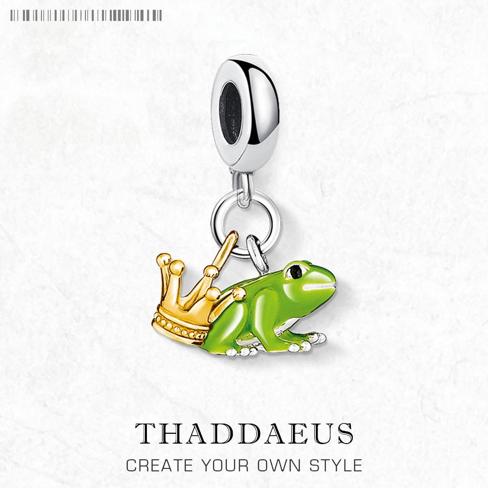 

Charm Pendant Frog Prince Women Men Summer New Vintage 925 Silver Gift