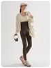 Women's High Waist Slimming Yoga Pants - Spring/Autumn Elastic Base Layer, 8-Point Length for Short Women
