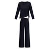 2026 Elegant Women's Suit Set: Long Sleeve & Pants, Loose, Fashionable, Comfortable, Casual, Simple, Breathable
