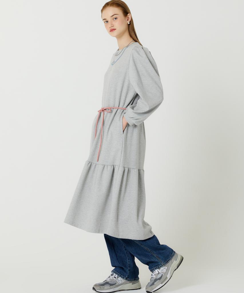 The Studio K Recycled Fabric Puff Dress (Gray)