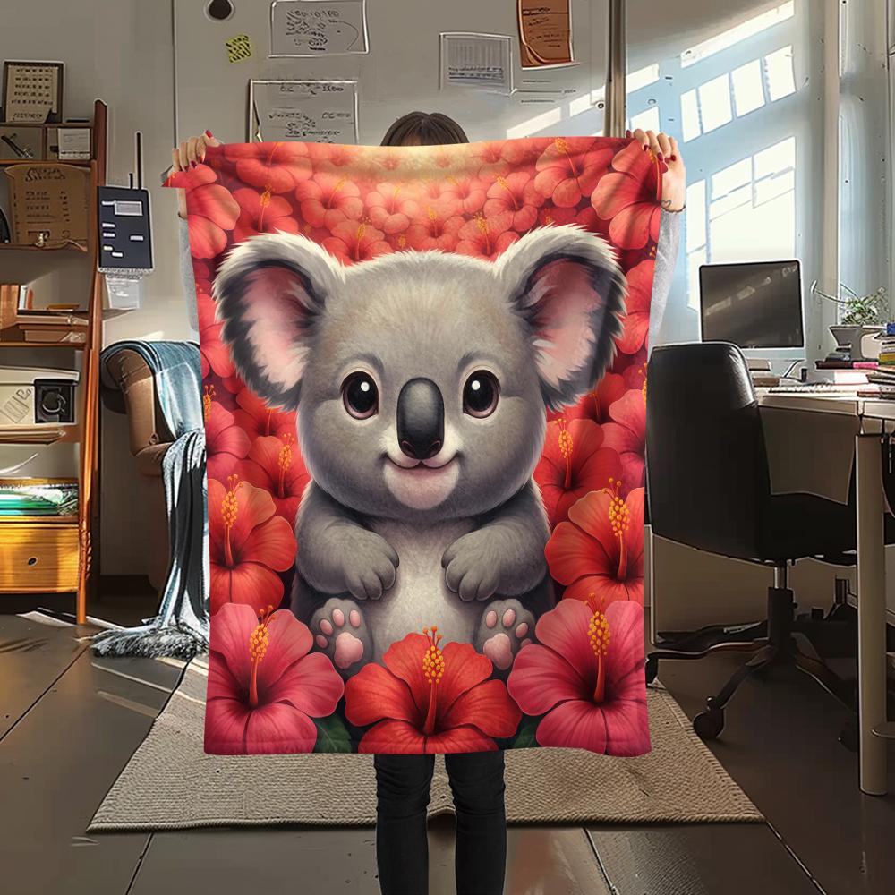 1 Adet Karikatür Baskılı Flanel Battaniye, Yüksek Kalite, Her Mevsim İçin Rahat, Ev Dekorasyonu, Sıcaklık ve Konfor, Noel Doğum Günü Hediyesi İçin Mükemmel