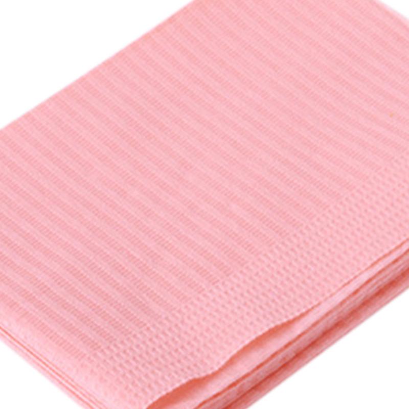125pcs Disposable Tablecloth Simple Practical Waterproof Leakproof Disposable Table Cover for Nail Eyelash Salon Pink