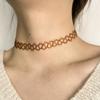 12 Pieces Vintage Hippy Stretch Tattoo Choker Necklaces Elastic Chocker Necklace Plastic Fishing Line Tattoo Necklaces