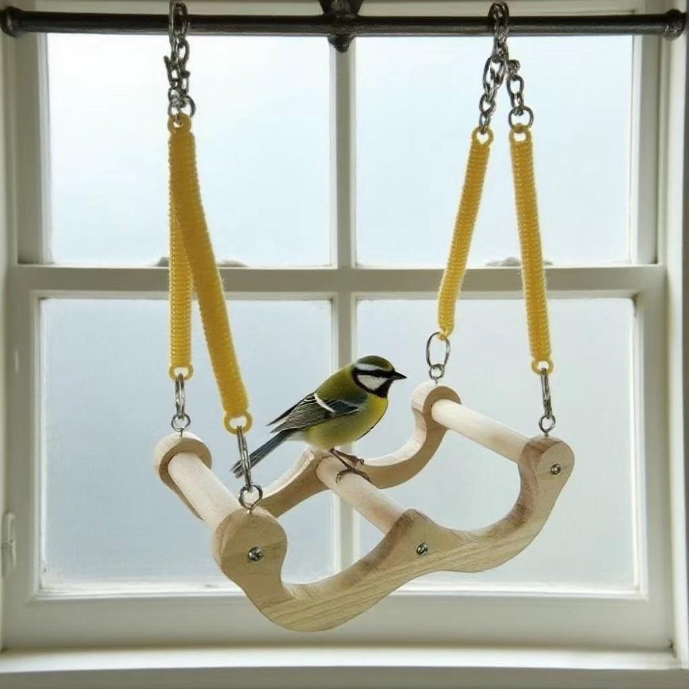 Chew-resistant Bird Training Stand Wear Resistant Parrot Play Rack Hammock Toy  Bird Enrichment