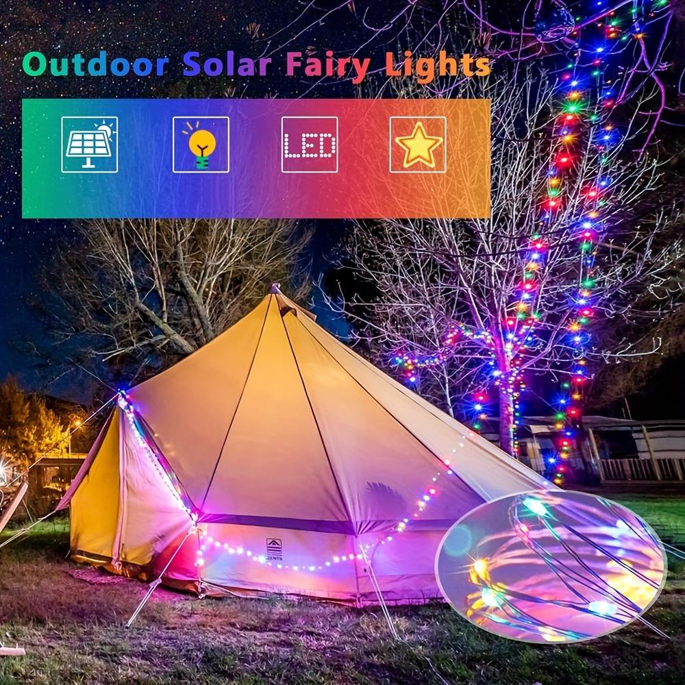 Guirlandes Lumineuses Solaires Féériques avec 50–300 LED – Étanches 5–30M Fil de Cuivre Guirlandes Clignotantes avec 8 Modes pour Clôture de Jardin Noël Décoration Extérieure