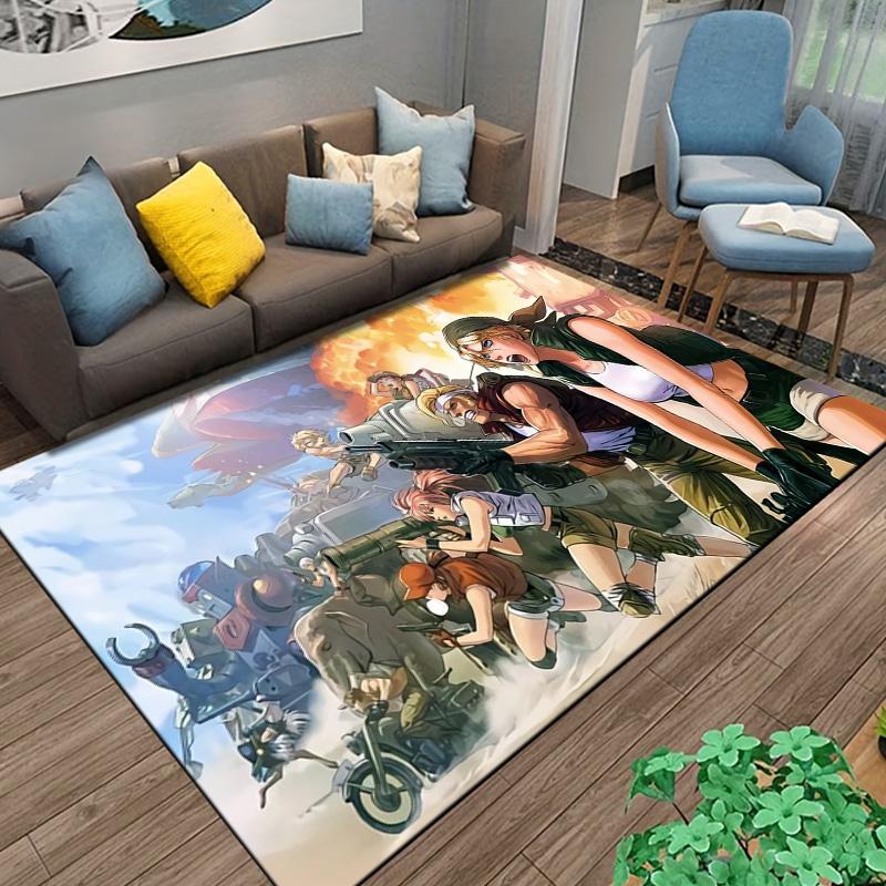 Retro Game Metal-Slug Gamer Cartoon Carpet Rug for Home Living Room Bedroom Sofa Doormat Decor,kids Area Rug coffee tables
