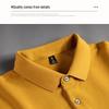 Hengyuanxiang Men's Cotton Blend Long Sleeve Polo Shirt with Pocket