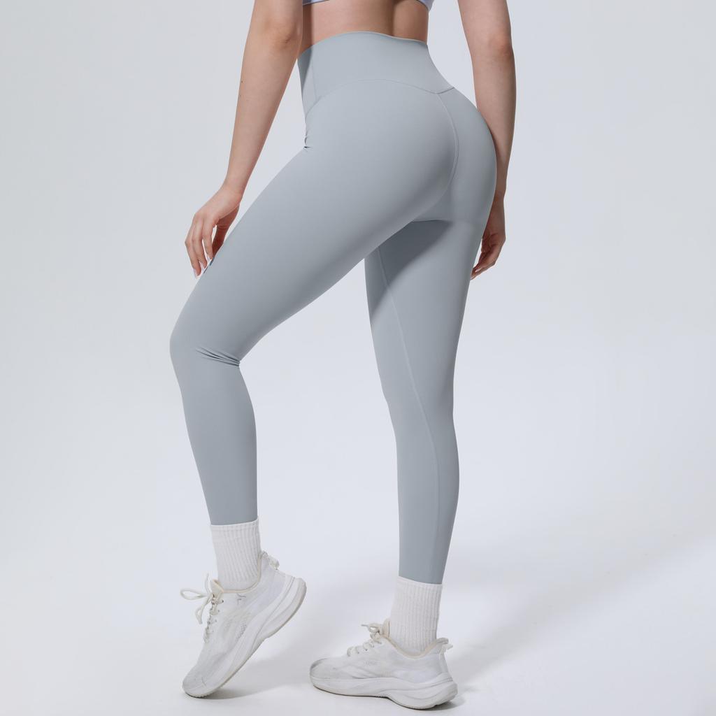 Leggings de course et d'entraînement taille haute, moulants; leggings de fitness push-up; leggings de yoga sexy, moulants, de couleur unie pour le Pilates