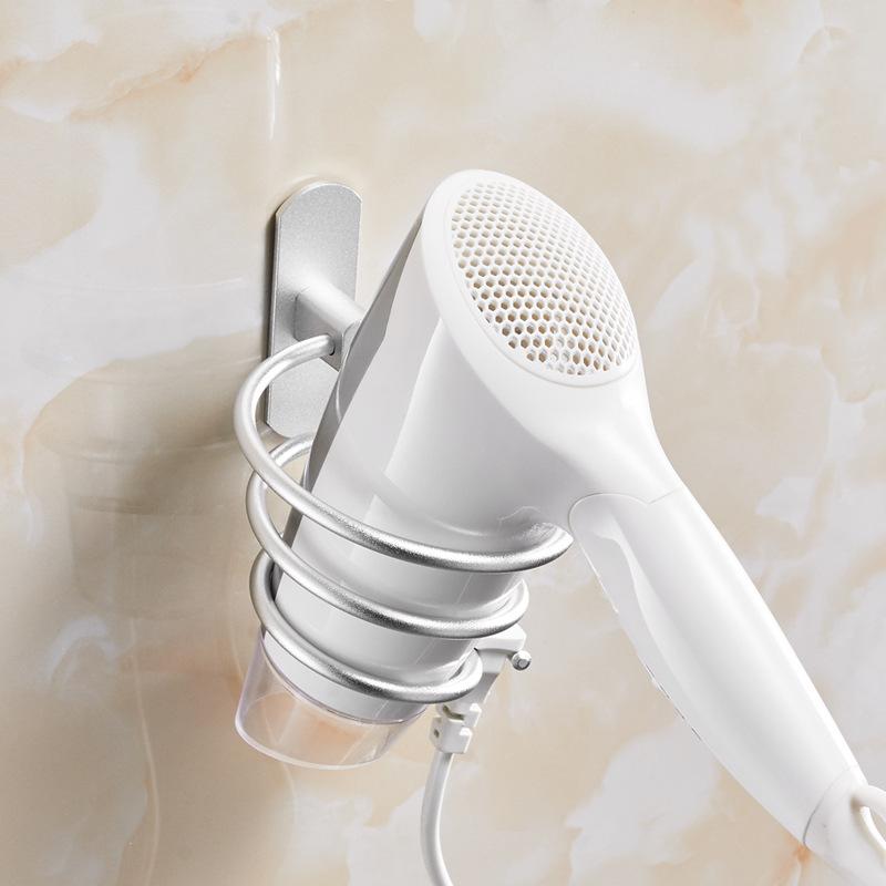 Hair Dryer Organizer Rack Aluminum Bathroom Hairdryer And Straightener Holder Wall Mounted Shelves Accessories Blower Shelves