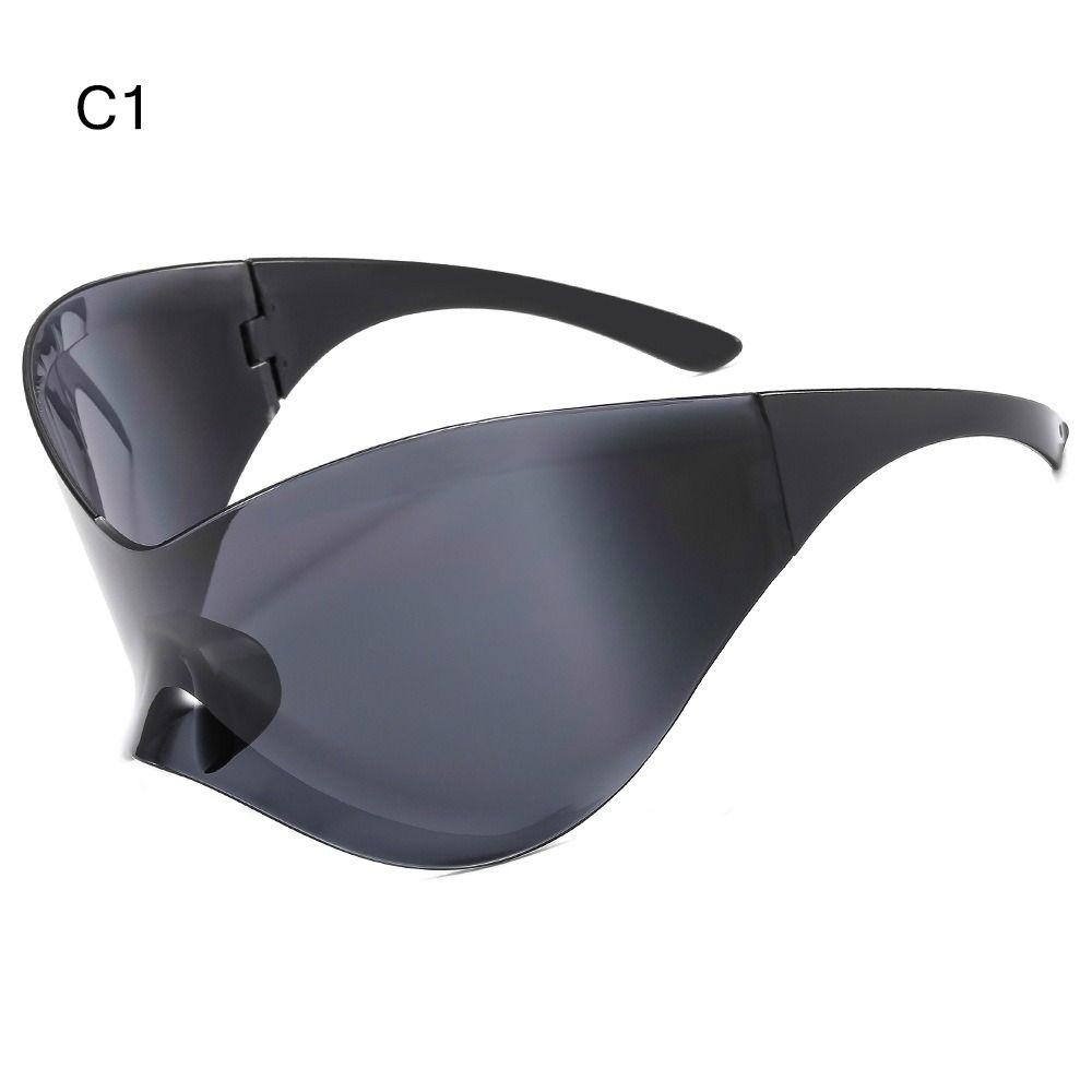 Fashion Sports Sun Glasses Oversized Punk Futuristic Sunglasses Shades for Men Women Y2K Sunglasses Wrap Around
