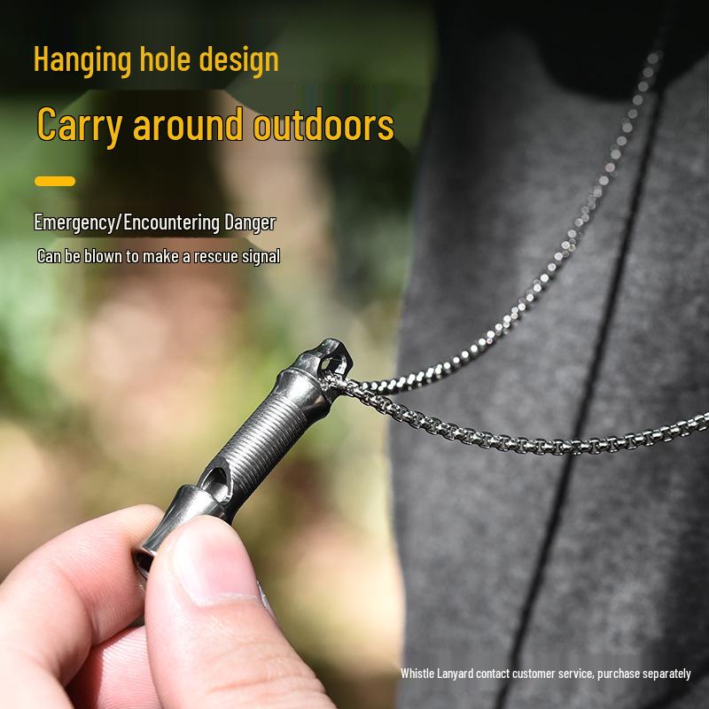 Stainless Steel High-Frequency Survival Whistle for Outdoor and Referee Training