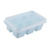 Ice Tray Food Grade PP Easy Cleaning Stackable Design Soft 11.5x7x4cm Compact   Tray with Lid for