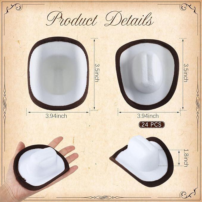 10Cm wine bottle cap white non-woven brown hemming wine bottle cowboy hat party decoration white cowboy