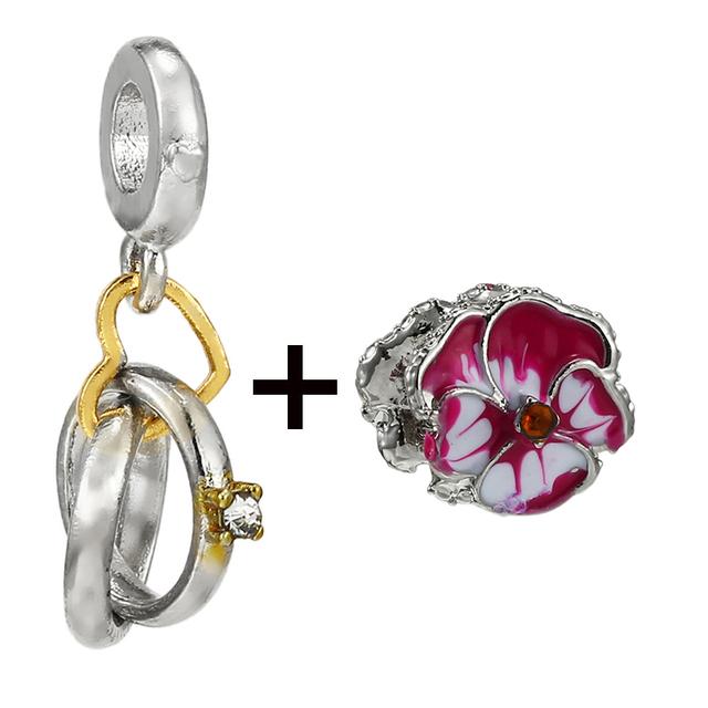 

2 шт./лот, новинка 2022 года, розовые, синие, синие анютины глазки, синяя бабочка, подвеска-бусина, подходит для браслетов «сделай сам», ожерелья, изготовление ювелирных изделий для женщин и мужчин