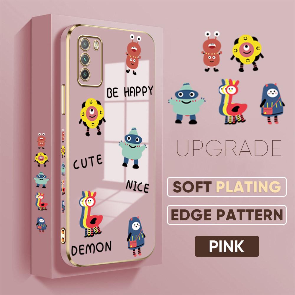 Modele de imprimare colorate Carcasă cu model cu margine pătrată Carcasă placată pentru telefon Carcasă de lux placată pentru telefon moale pentru Huawei Honor Xiaomi Redmi