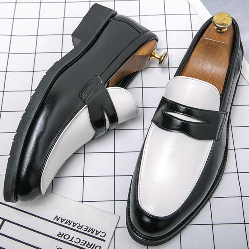 Fashion Shoes Cswo01 Men's Classic Formal Leather Shoes Retro Casual Business Shoes Slip On Social Dress Shoes Leather Loafers Cm
