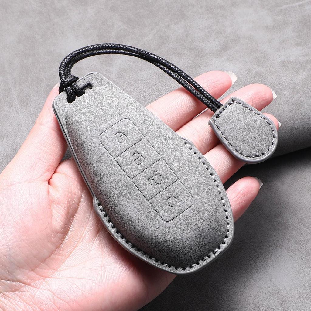 High-End Faux Suede Protective Shell for BYD D9 Car Key