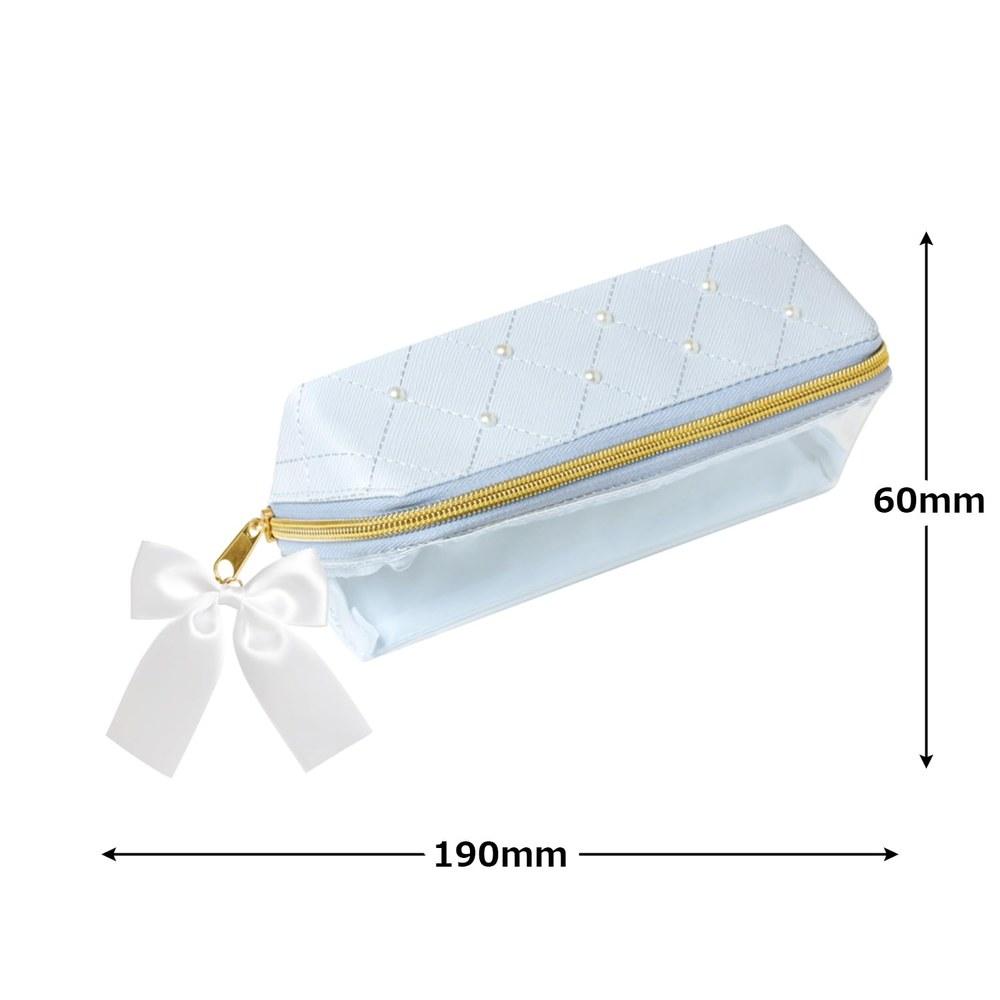 Quilted Pearl Turn-Open Pen Case - Stylish Storage for Office Supplies