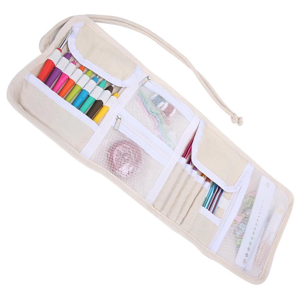 Crochet Hook Set Soft TPR Handle Knitting Kit Aluminium Oxide DIY Manual Sewing Tools