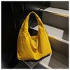 Fashion casual canvas tote bag women's new trendy versatile large-capacity underarm bag commuter shoulder bag