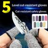 5Pcs Cut Resistant Finger Cots Finger Sleeve Protectors Reusable Finger Covers Flexible Fingertip Cots For Sewing Supplies