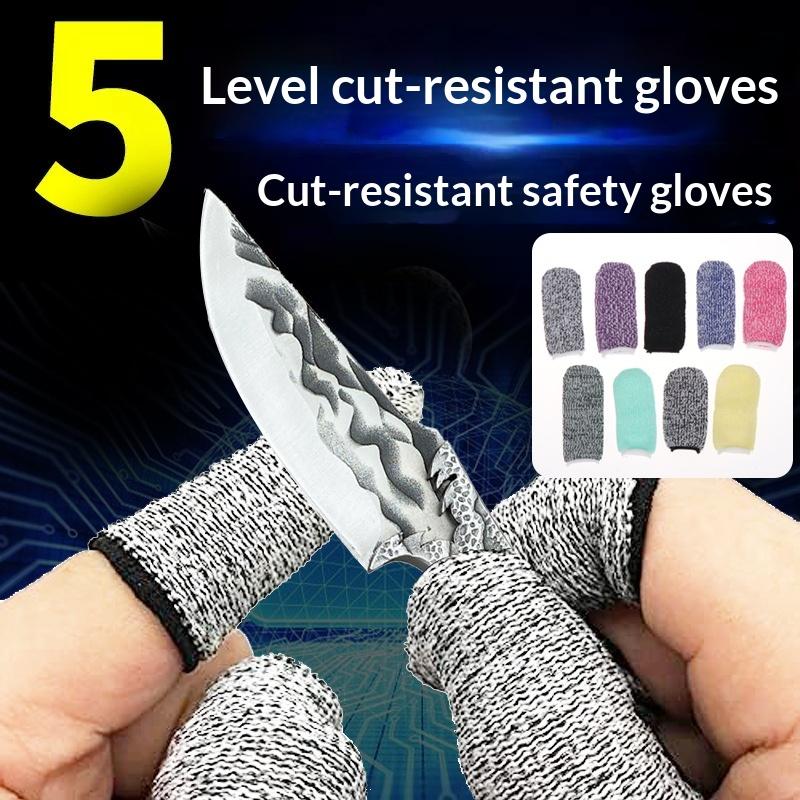 5Pcs Cut Resistant Finger Cots Finger Sleeve Protectors Reusable Finger Covers Flexible Fingertip Cots For Sewing Supplies