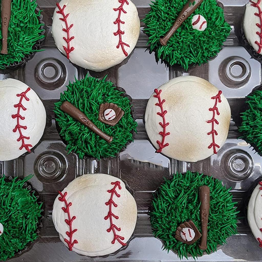 3D Baseball Fondant Molds Sports Ball Silicone Molds Sports Theme Baking Tools for Cake Decoration Chocolate Candy Baking Polymer Clay Cupcake Topper