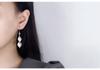 Chic Zirconia Double-Layered Leaf Dangle Earrings with Fresh Sequin Accents