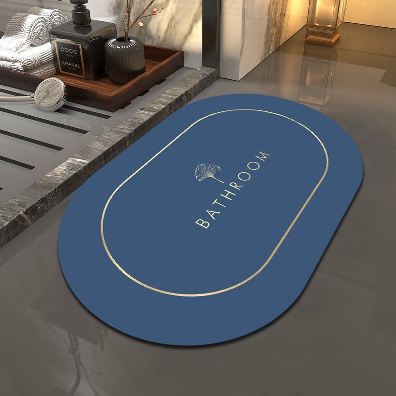 

Light Luxury Simple Soft Diatom Mud Bathroom Foot Mat Bathroom Door Absorbing Quick-drying Floor Mat Household Anti-slip Floor Mat 40 * 60cm
